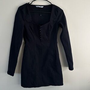 Black Zara long sleeve jean dress size small